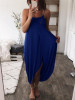 Simple 5 Colors Spaghetti-neck Maxi Dress
