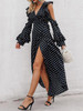 Bohemia Polka-dot V Neck Maxi Dress