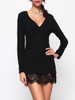Casual Patchwork Plain Women's Sweetheart Bodycon Dress