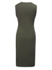 Casual Round Neck Patchwork Cotton Bodycon Dress
