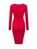 Casual Asymmetric Neck Plain Split Bodycon Dress