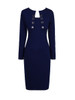 Casual Decorative Button Plain Bodycon Dress