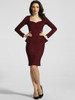 Casual Sweet Heart Bust Darts Houndstooth Flounce Bodycon-dress