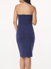 Casual Plain Split Decorative Buttons Sexy Tube Bodycon-dress
