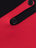 Casual Asymmetric Neckline Color Block Buttons Bodycon-dress