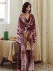 Tie-dye Deep V-neck Wide Leg Suits