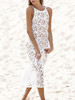 Pretty Hollow Crochet Backless Cover-Up Top