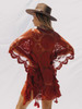 Sexy Red Lace Bandage Cover-up Mini Dress