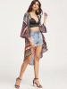 Beautiful Retro Floral-Print Half Sleeve Beach Cover-Ups