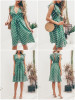 Summer Polka Dot Boho Ruffles Bohemian Beach Midi Dress