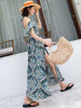Printed Backless Bohemia Maxi Dress