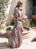 Asymmetric Bow-embellished Falbala Maxi Dress