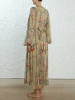 Printed V-neck Bowknot Bohemia Midi Dresses