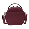 Vintage Scrub Leather Round Designer Crossbody Bag