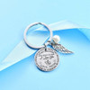 Round Pendant Key Ring To Daughter From Love Mom: Hutzell