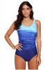 Women's Gradient Solid Color Sexy Underwireless Bikini One-Piece Swimsuit