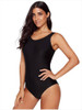Women's Gradient Solid Color Sexy Underwireless Bikini One-Piece Swimsuit
