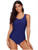 Women's Gradient Solid Color Sexy Underwireless Bikini One-Piece Swimsuit