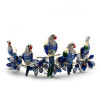 European Style Bird Shape Tiaras Blue Pearl Crystal Bridal Hair Accessories