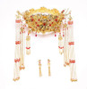 Vintage Chinese  Gold Bridal Headdress Wedding Gilding Coronet Hair Jewelry Tiara Vintage Chinese  Gold Bridal Headdress Wedding Gilding Coronet Hair Jewelry Tiara