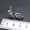 Grace Natural Pink Tourmaline Gemstone in 925 Sterling Silver Small Simple Earrings