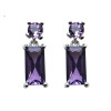 Classic Natural Amethyst Gemstone 925 Sterling Silver Earrings