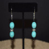 Turquoise Antique Silver Drop Earrings