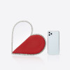Designer Diamond Red Heart Evening Clutch Bags Rhinestone Wedding Purse
