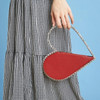 Designer Diamond Red Heart Evening Clutch Bags Rhinestone Wedding Purse