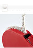 Designer Diamond Red Heart Evening Clutch Bags Rhinestone Wedding Purse