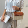 Bohemian Straw Bag Retro Woven Crossbody Box Flap Tote