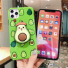3D Cute Fruit Avocado iPhone Case with Finger Grip