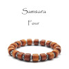 Natural Tibetan Yak Bone Beads Bracelet Tiger-eyes Stone Handmade Jewelry