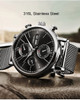 Luxury LOBINNI Brand Auto Mechanical Mens Leather Sapphire Watch Relogio