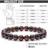 Handmade Custom Tiger Eye Natural Stone Couple Bracelets Gift