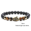 Handmade Custom Tiger Eye Natural Stone Couple Bracelets Gift
