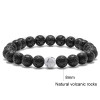 Handmade Custom Tiger Eye Natural Stone Couple Bracelets Gift