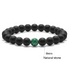 Handmade Custom Tiger Eye Natural Stone Couple Bracelets Gift