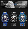 Luxury Brand Waterproof Silicone Strap Chronograph Men Watches