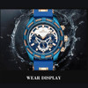 Luxury Brand Waterproof Silicone Strap Chronograph Men Watches
