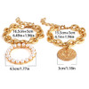 Exaggerate Charms Pearl Crab Chain Pendant Bracelet