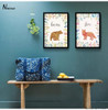 Watercolor Deer Bear Fox Nordic Art Canvas Poster Painting Forest Animals Minimalist Picture Home Children Room Wall Decoration