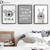 NICOLESHENTING Cartoon Animal Koala Seal Minimalist Art Canvas Poster Painting Nursery Wall Picture  Modern Home Kids Room Decor