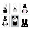NICOLESHENTING Cartoon Pirate Hero Rabbit Minimalist Canvas Poster Nordic Art Painting Wall Picture Children Room Decoration