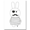 NICOLESHENTING Cartoon Pirate Hero Rabbit Minimalist Canvas Poster Nordic Art Painting Wall Picture Children Room Decoration