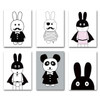 NICOLESHENTING Cartoon Pirate Hero Rabbit Minimalist Canvas Poster Nordic Art Painting Wall Picture Children Room Decoration