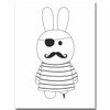 NICOLESHENTING Cartoon Pirate Hero Rabbit Minimalist Canvas Poster Nordic Art Painting Wall Picture Children Room Decoration