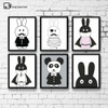 NICOLESHENTING Cartoon Pirate Hero Rabbit Minimalist Canvas Poster Nordic Art Painting Wall Picture Children Room Decoration