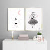 Watercolor Girls Canvas Art Print Painting Poster, Wall Pictures for Home Decoration Wall Art Decor CM022M