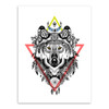 Vintage Black White Azteca Animal Deer Head A4 Art Print Poster Wall Picture Living Room Retro Home Deco Canvas Paintin No Frame